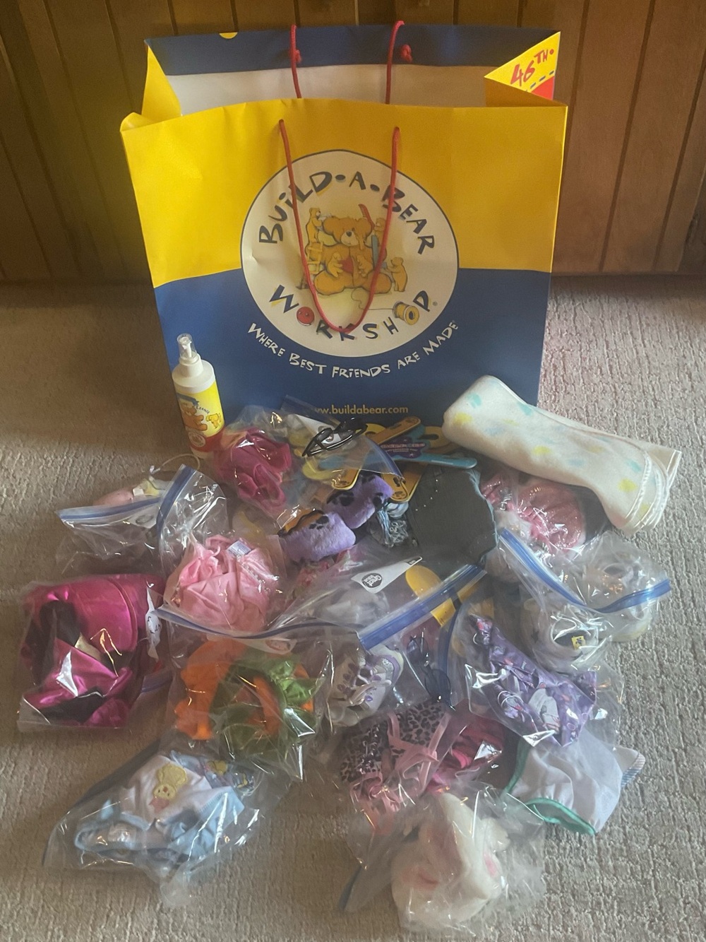 HUGE! Build-A-Bear Clothing & Accessory Mix! Just the bag and hangers are 💵